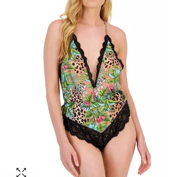 INC International Concepts Other - 🟢 INC Tropical Jungle leopard bodysuit size Small
